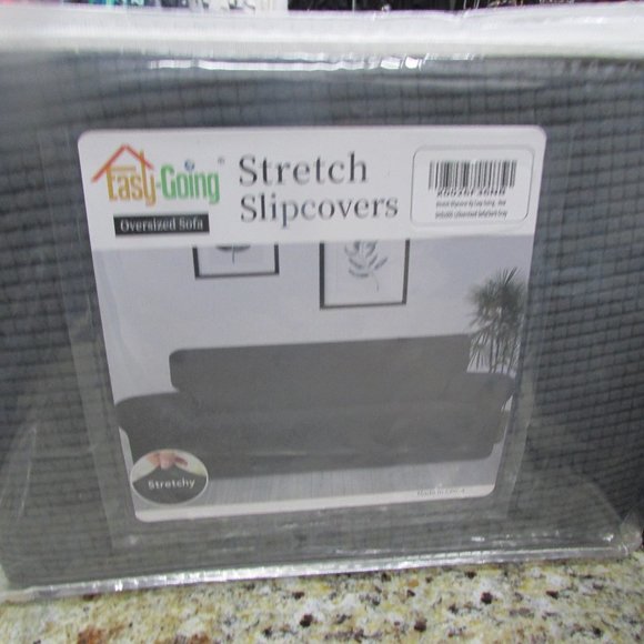 New, EASY GOING strech slipcovers couch sofa cover dark gray - Picture 1 of 10